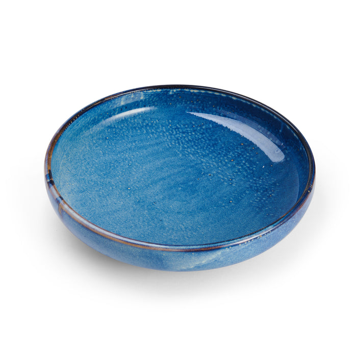 Starlit Plate, 15'' dia., round, coupe, vitrified porcelain, blue