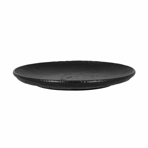 ROUND FLAT COUPE PLATE, 11''D, BLACK