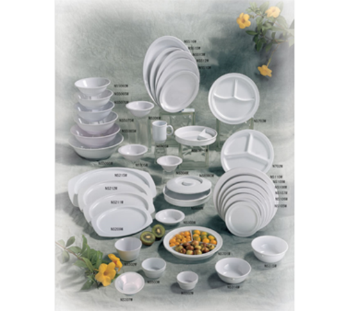 Bowl, 32 oz., 7-1/2'' dia., rimless, melamine, NuStone White, NSF