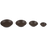 Tartlette, 2'' dia. x 1/2''H, round, plain, non-stick, tinned steel, black