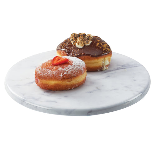 Tray, 12'' dia. x 3/4''H, round, dishwasher safe, melamine, faux Carrara marble