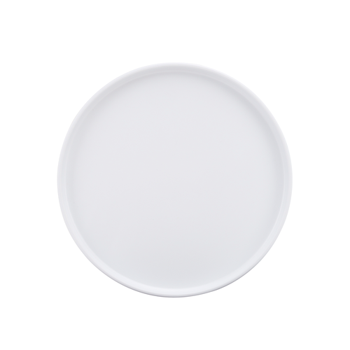 Hudson Plate, 10-1/4'' dia. x 1''H, round, low rim, melamine, white