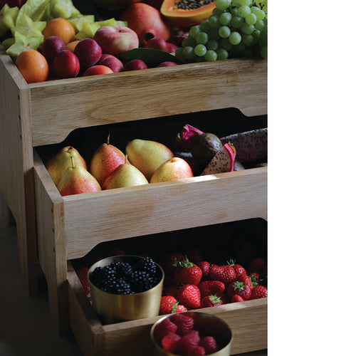 Craster Oak Three Tier Fruit Stand