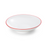 Bistro Bowl, 56 oz., 10-1/2'' dia., round, shallow, coupe,  vitrified porcelain, white with red band