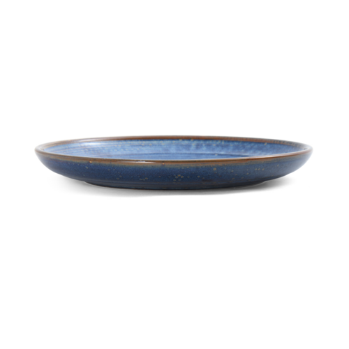 Starlit Plate, 8'' dia., round, coupe, vitrified porcelain, blue