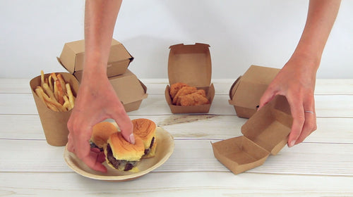 Grab & Go Burger Box 2.8'' x 2.8'' x 2'' mini