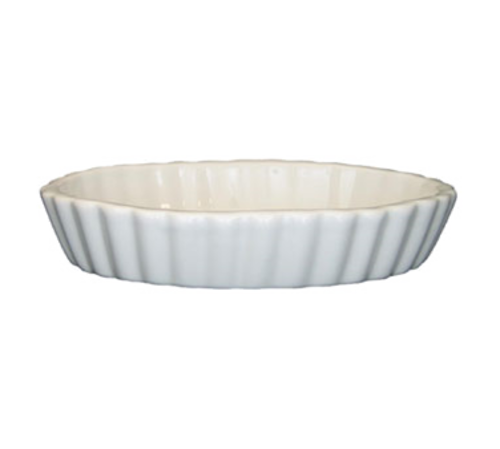 Creme Brulee, 6-1/2 oz., 6-1/8'' x 4-1/4'' x 1-1/8''H, oval, porcelain, European White