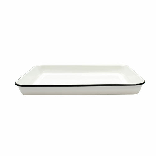 Enamelware Collection Serving Tray 16'' x 11-1/2'' x 1-1/2''