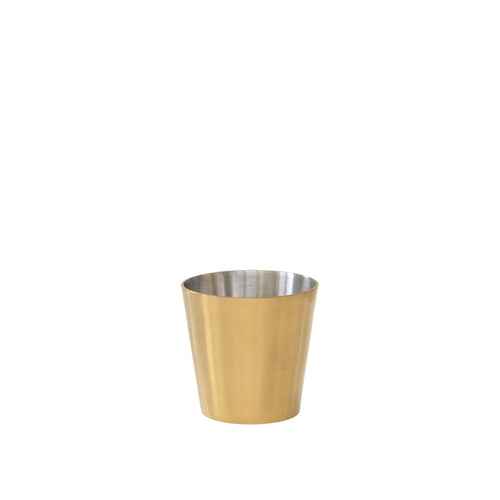 Cra'ster Brushed Brass Chip Pots Large