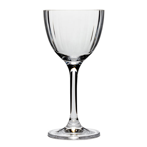 Nick & Nora Glass, 5-1/2 oz., (H 5-7/8''; M 2-3/4''; T 2-3/4''; B 2-5/8'') paneled bowl, Minners Classic Cocktails, Optic