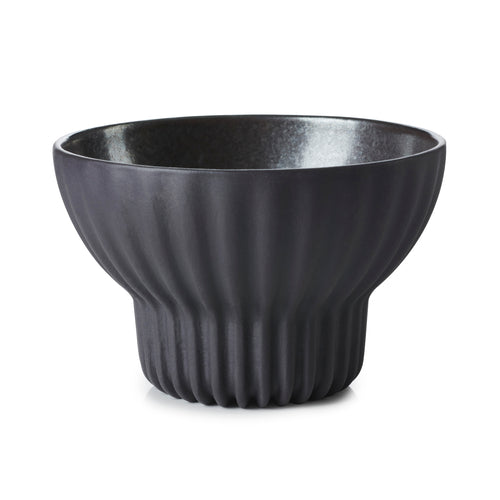 (PE1115N-263) Tea Bowl, 4-1/2 oz., 3-1/2'' dia. x 2-1/2''H, round, ceramic, dark metal finish, Pekoe