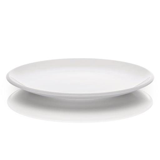 Flat Coupe Plate, 11.4'' dia., round, porcelain, White, Synergy