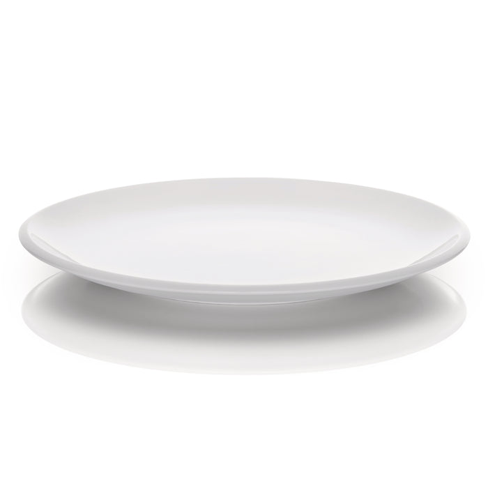 Flat Coupe Plate, 11.4'' dia., round, porcelain, White, Synergy