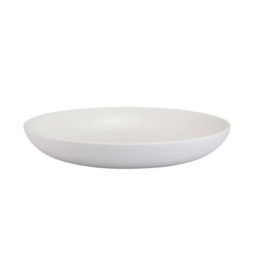 Elite Global Solutions - Plate, 10''W x 7''D x 2''H, 32 oz., oval, deep, tenaya, off-white, melamine