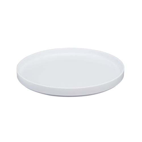 Hudson Plate, 10-1/4'' dia. x 1''H, round, low rim, melamine, white