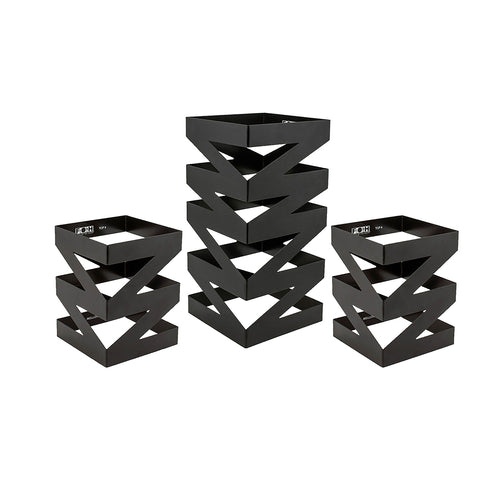 Buffet Building Blocks Zig Zag Display Riser Set Of 3 (2) 6-1/4''W X 6-1/4''D X 7-1/2''H