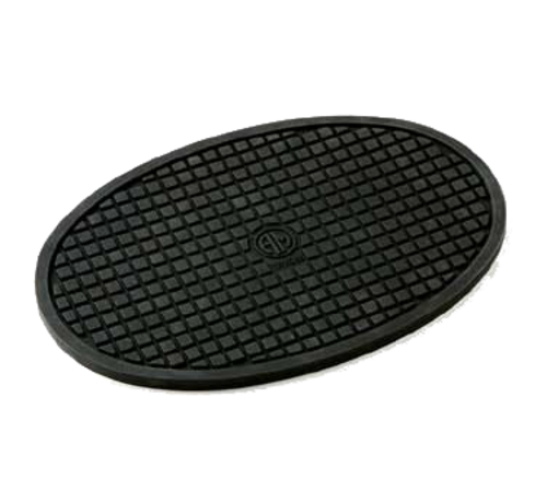 Trivet, 8-3/4''L x 5-7/8''W x 1/4''H, oval, heat/scratch & slip resistant, silicone, black