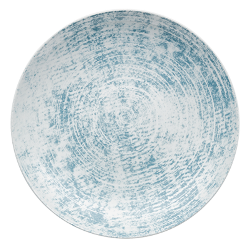 Plate, 11'' dia., round, coupe, Schonwald, Shabby Chic, structure blue