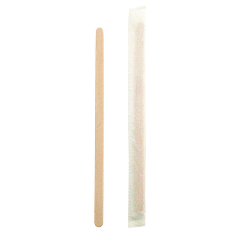 Coffee Stirrers, 5.5'' x 0.2'' x 0.04'', individually wrapped