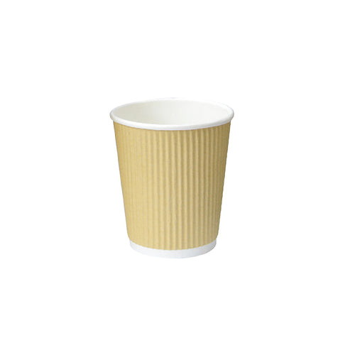 Ripplay Cup, 4 oz., 2.4'' dia. x 2.4''H, PLA coated paper, beige, case quantity, 1000 pcs