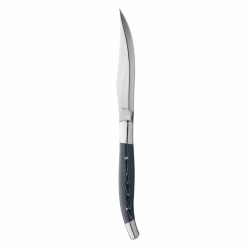 Slim Euro Style Steak Knife, 9.25'' black wood handle