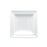 Soul Plate, 4-7/10'', square, flat,  Polaris porcelain, white (6 each per case)