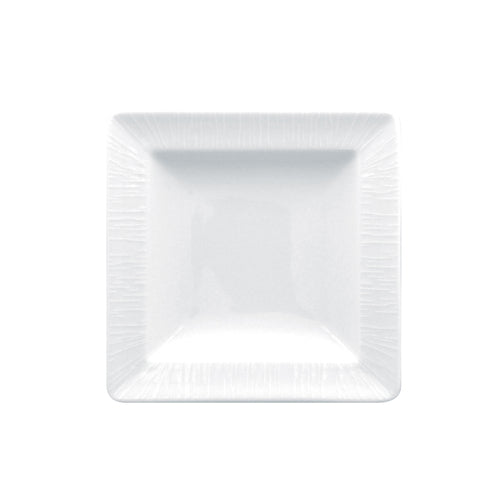 Soul Plate, 4-7/10'', square, flat,  Polaris porcelain, white (6 each per case)