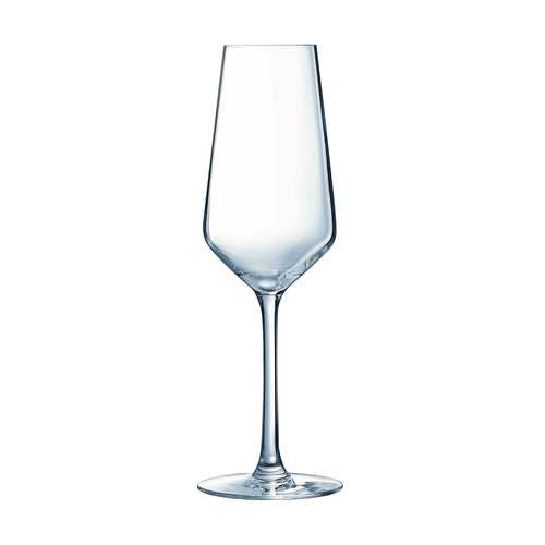 Flute Glass, 7-3/4 oz., glass, clear, Arcoroc, V. Juliette, (H 8-5/8''; T 1-7/8''; M 2-5/8''; B 2-7/8'')