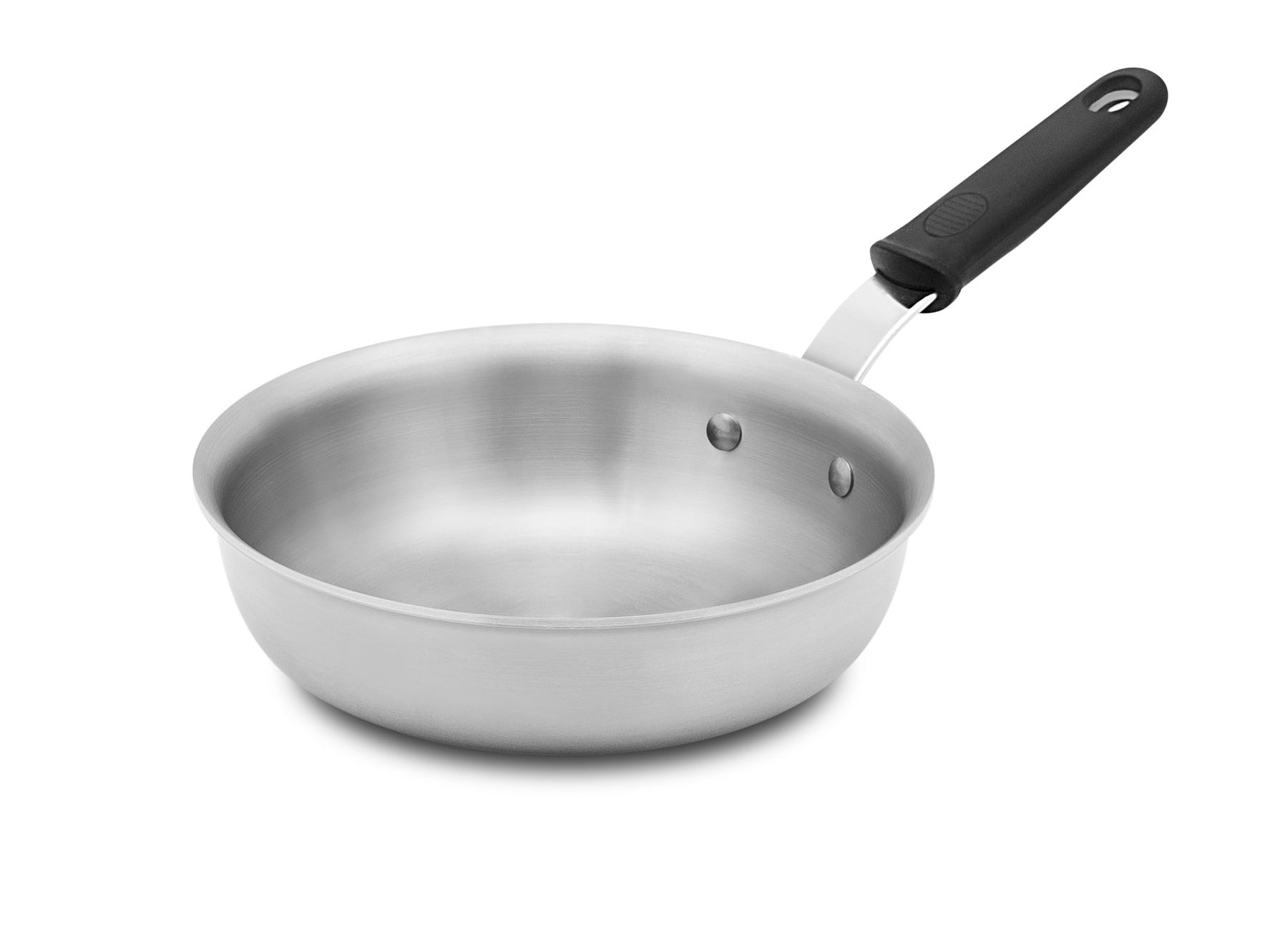 Tribute 3-Ply Saucier Pan, 1 quart (0.9 liter), 6-1/2'' dia., stay-cool no-slip grip silicone, riveted