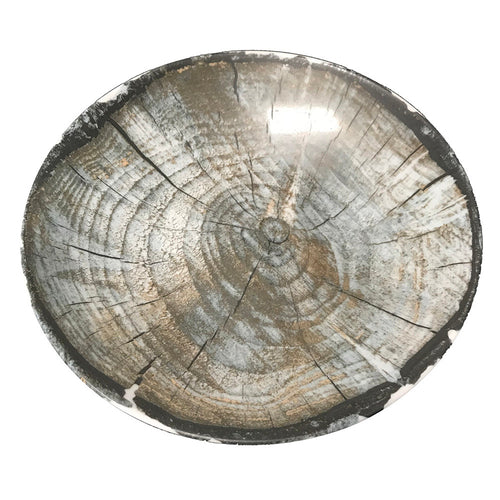 Plate, 9-3/8'' dia., round, deep, coupe, Wood Grain