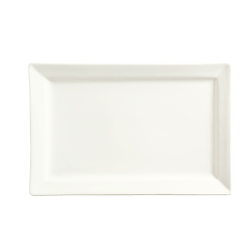 PLATE SLATE 12''X8'' SQUARE PORCELAIN WHITE