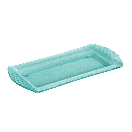 18'' x 9'' Plastic Textured Rectangular Platter - Cache