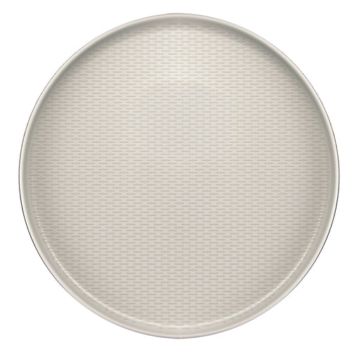 Plate, 10.1'' dia., round, stackable, flat, coupe, porcelain, bone white, Finest Loom by Bauscher