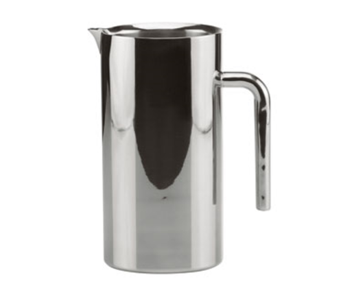 Water Pitcher, 66 oz. (1.80 liter), double-wall insulated, 18/10 stainless steel, by Hepp