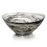 Oval Resin Bowl, 14'' x 12.5'' x 5.5'', Lead Free, BPA Free, Dishwasher Safe, Transluent Swirl Polished Finish, Smoke (Cold Display Only)