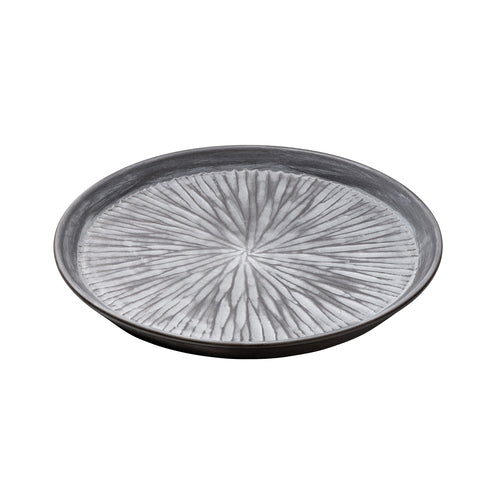 Plate, 7-1/8'' dia., round, flat, stoneware, grey, Playground, Stella