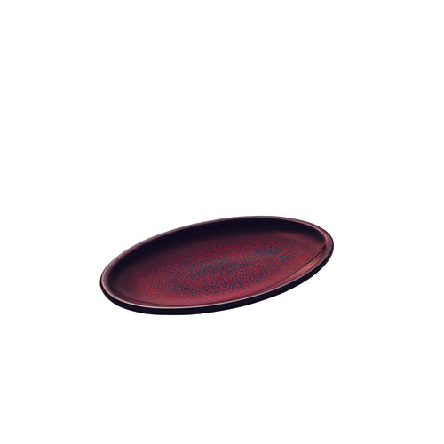 Platter, 14-1/2''L x 9-1/2''W, oval, black, Playground, Glow