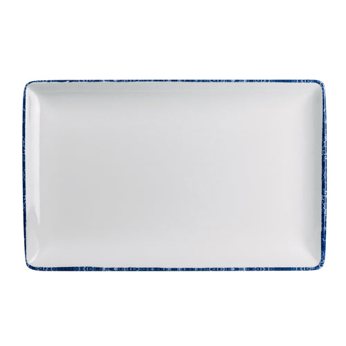 Tray, 1/2, 12'' x 7-1/2'', rectangle, melamine, Creations, Blue Dapple