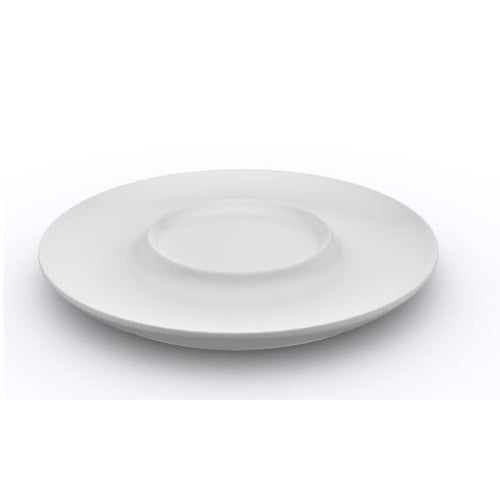 Plate, round, with double rim, vitrified china, Studio Raw