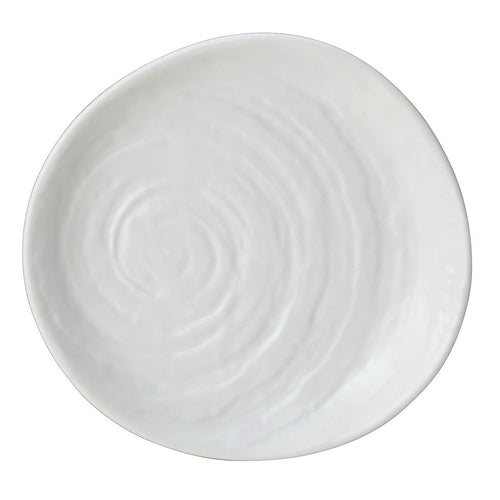 Plate, 6-1/2'', abstract round, melamine, Creations, Scape White