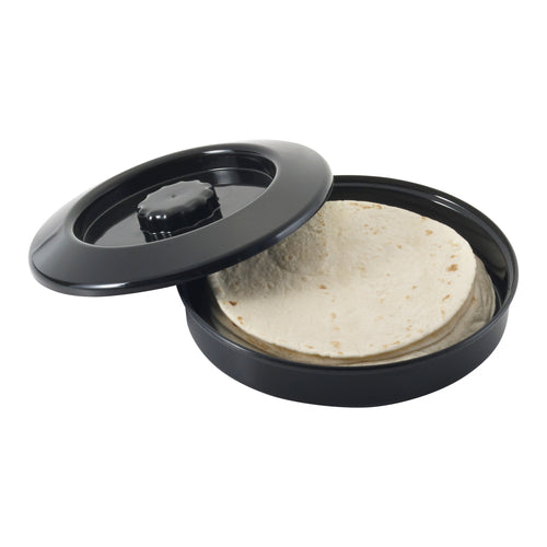 Tortilla Warmer, 7-1/2'' dia. x 1-7/8''H, round, with recessed handle, BPA free, polypropylene