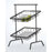 12'' Black Square 2-Tier Basket Stand (fits WB-103B, WB-105B)