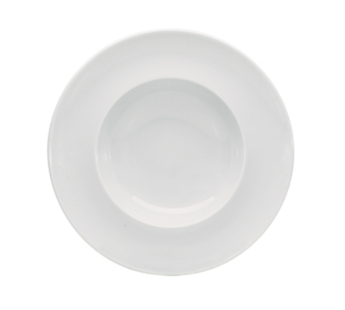 Plate, 9.49'' dia., round, wide rim, deep, porcelain, white, Enjoy by Bauscher