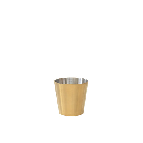 Brushed Brass Chip Pot