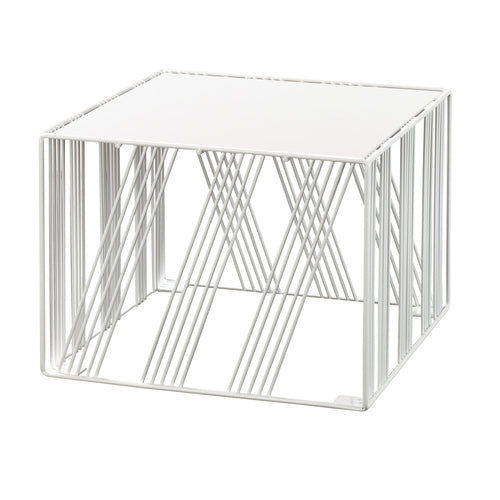 Portland Riser, 12''W x 12''D x 9''H, square, removable bread board top, wire, white, BPA Free