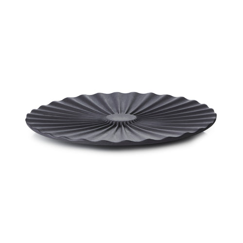 (PE1414N-000) Saucer, 5-1/2'' dia. x 1/2''H, round, ceramic, dark metal finish, Pekoe