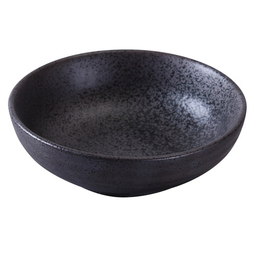 Diamond Black Salad Bowl, 9 oz., 5'' dia. x 1-3/4''H, round,  porcelain, black