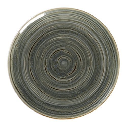 Spot Plate, 9.45'' dia., round, flat, coupe, porcelain, Peridot