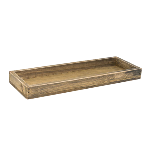 Rustic Wood Tray 11-3/4'' X 4-1/4'' X 1-1/4'' Rectangular