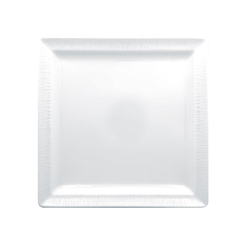 Soul Plate, 10-5/8'', square, flat,  Polaris porcelain, white